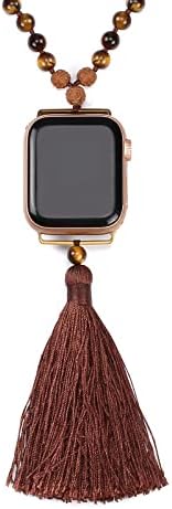 Bokiiway Maded maded boho assista colar mala compatível com apple relógio 38mm/40mm/41mm/42mm/44mm/45mm para iwatch