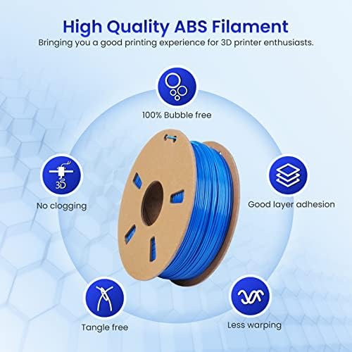 Jayo ABS 3D Filamento, impacto e filamento de abdominais resistentes ao calor 1,75 mm Precisão dimensional +/- 0,02 mm,