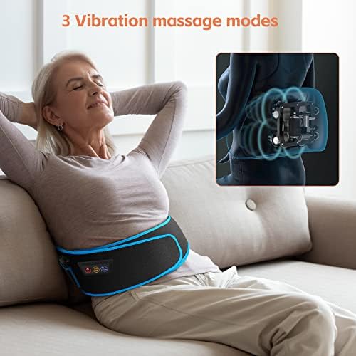 Brilhe bem o cinto de terapia da luz vermelha, correia de massagem nas costas, bateria alimentada com 3 modos de vibração 3 níveis