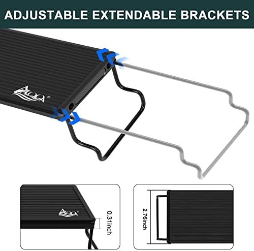 Aquário AQQA Luz com 14 modos de luz de tanque de peixes Timer de brilho ajustável Luz de aquário LED 18W para plantas ， Casca