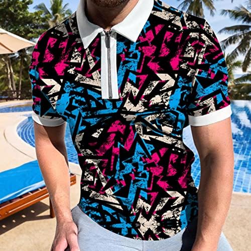 UBST Classic Classic Short Manga Polo Camiseta Chegada Casual Verão Slim Fit S-shirts Leopard Graphic impressa Tops Beach Tees Beach Tropical Hawaii Boho Hawaiian Light Moda