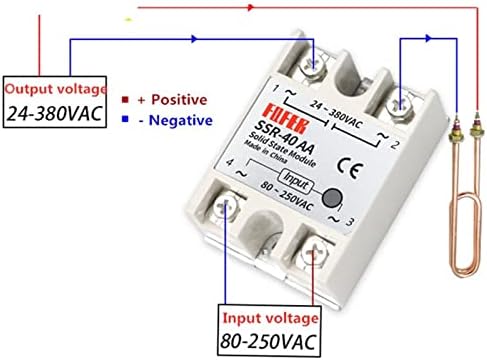 HIGH 1PCS 10A 25A 40A 60A AC-AC Relé de estado sólido monofásico AC SSR SSR-10AA SSR-25AA SSR-40AA SSR-60AA 80-250VAC