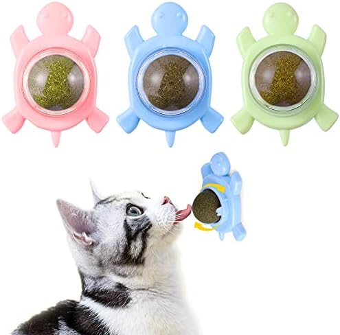 GBSYU CATNIP BALL ”BOLAS CATNIP PARA CATS parede: Silvervine para gatos, brinquedos de gatos Catnip Silvervine de 3 peças para gatos