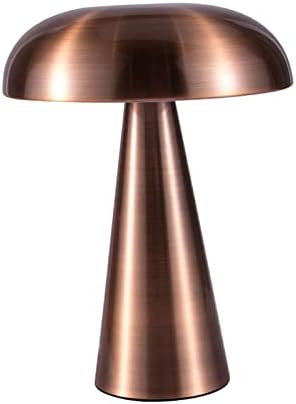 Lâmpada de mesa portátil de cogumelo magideal USB Touch Night 3 níveis Brilho para a sala de estar de cabeceira de cabeceira infantil para crianças, bronze