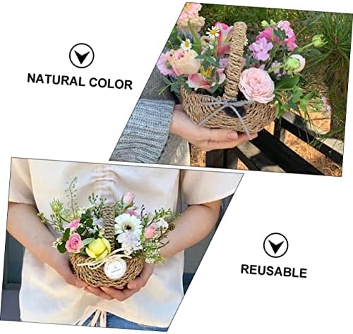 Yardwe portátil cesto de flor portátil cesto de cesta de mini vasos para plantas mini vasos de planta ovos de pásco