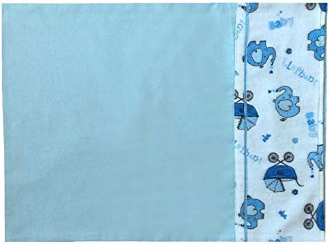 Pillowerus algodão recém -nascido infantil infantil infantil berçal berçário 14 x18 capa de travesseiro azul sham por 3 meses,