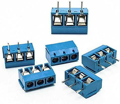 5.08mm compacto 3 pino plug-in PCB parafuso Terminal Block Connector KF301-3P, 100pcs