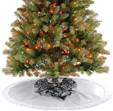 Cocker Spaniel Christmas Tree Salia de Natal Taquel Tassel Ornamentos para decorações festa de férias 30/36/48 polegadas