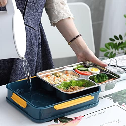 GENIGW BENTO Caixa japonesa Aço inoxidável lanche o café da manhã da lancheira Bento Box Box Utensílios de cozinha
