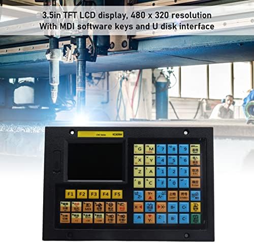 FTVogue Controlador CNC 3.5in LCD Display Linkage Molling Drilling Machine 2 Analog Spindle DC 24V [4 Eixo], Controle Esportivo