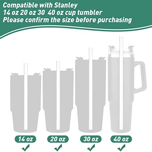 Pertos de substituição para o copo de viagem de aventura de 14/20/30/40 OZ Stanley, canudos de plástico reutilizáveis