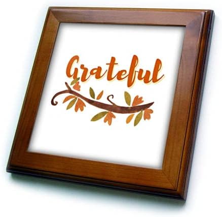 3drose simples saudações de feliz agradecimento com texto de grato - telhas emolduradas
