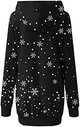 Vestido de capuz de Natal para mulheres de manga longa com capuz de manga longa com capuz