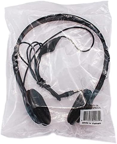 Fones de ouvido estéreo da sala de aula do SONTNET SNCCV com fones de ouvido de couroty e controle de volume, preto, contagem
