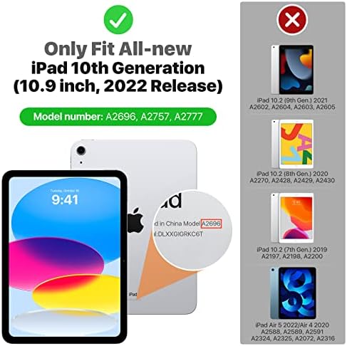 Moko Paper Screen Protector Fit iPad 10th Generation 10,9 polegadas 2022, Pet iPad 10th Generation 2022 Screen Film,