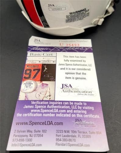 Ted Hendricks Autograph assinado HOF 90 Mini Capacete Raiders ~ JSA COA - Mini capacetes autografados da NFL