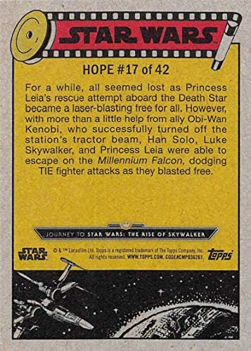 2019 Topps Star Wars Journey to Rise of Skywalker #17 Escaping The Death Star Trading Card