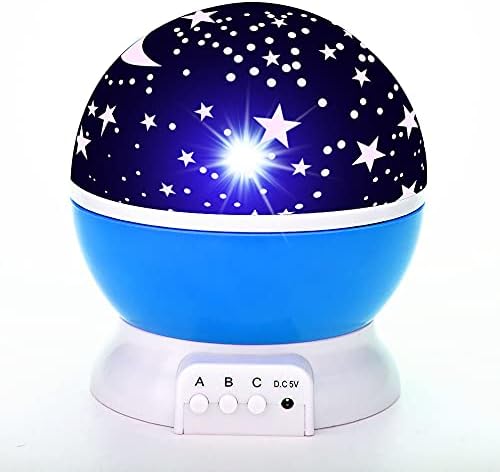 GMLSD Projector Star Night Light, para crianças decoração de quarto projetor rotativo Night Light LED LED LAMBRO A / AZUL / 13X14CM