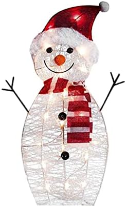 BSXGSE 2022 Iluminação de Natal Snow boneco de neve decoração de quintal ao ar livre 20 luzes pré -iluminada boneco de