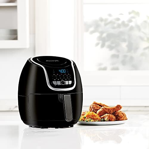 Powerxl Air Fryer Vortex - Multi fogão com assado, assar, desidratador de alimentos, reaquecer cesta sem pau, livro de receitas