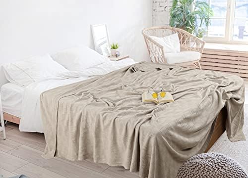 Bedding Utopia Clante algodão 350gsm Clanta térmica leve, cobertor respirável macio para todas as estações