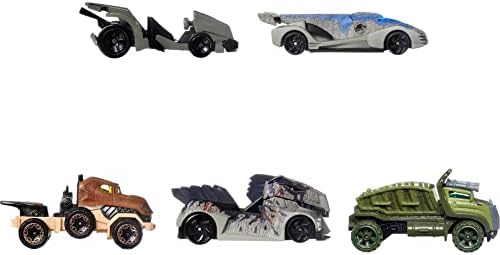 Jurassic World Toys Dominion Caractere de caráter 5-pacote em 1:64 Escala: Beta, Giganotossaurus, T-Rex, Triceratops & Velociraptor