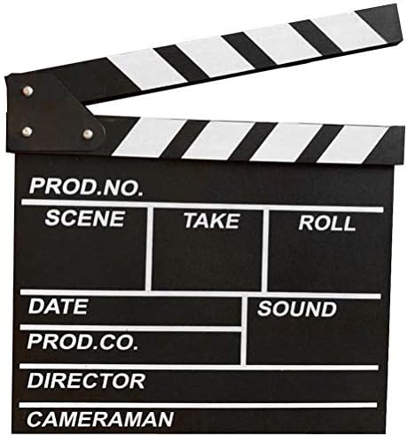 Berron Professional Vintage TV Film Film Clap Board Slate Cut Director Clapper -Black