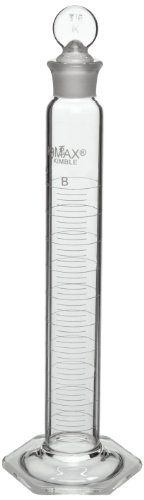 KIMAX 20039-2000 Classe de vidro B Única escala métrica graduada Cilindro de mistura, capacidade 2L, intervalo de graduação de 100 - 2000ml