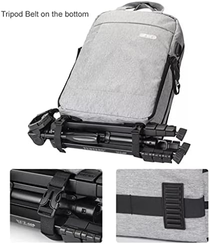 WYFDP ombros da câmera digital Backpack de lazer de lazer Casual impermeabilizada W Tampa de chuva Fit 14in Laptop W Porta USB para