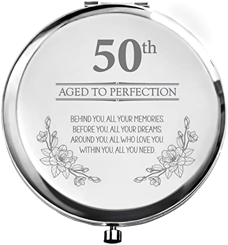 UNIQGIFT 50º Presentes de aniversário para mulheres - 50º aniversário Ideias de presentes, 50º aniversário para mamãe, vovó - espelho