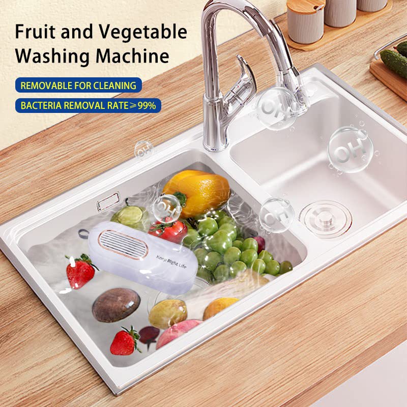 Máquina de lavar de frutas e vegetais, 2400 mAh, tipo C, Purificação OH-ION DISPOSITIVO LIMADOR DE FRUTAS Para limpar frutas, vegetais, arroz, utensílios de mesa