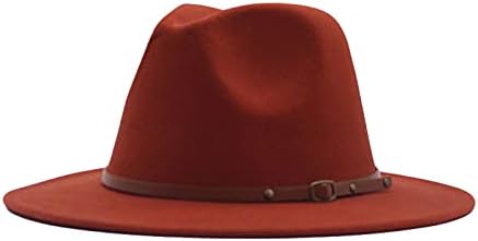 Panamá ampla fedora chapéu de cinto clássico hat lã fuckle feminino tampa de beisebol beisebol