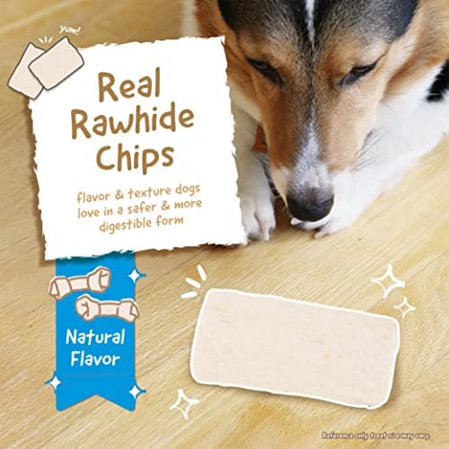 Arm & Hammer para Pets Rawhide Chips for Dogs | Mastigações de couro cru de cachorro de verdade em sabor natural com braço
