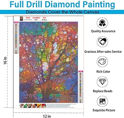 Kits de pintura de diamante de eiazuiks para adultos, broca completa de diamante de diamante redonda Diamond Diamond Gem Arts