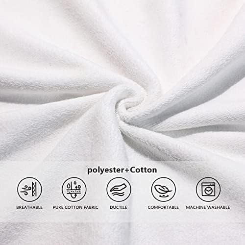 Naanle 3d elegante textura de mármore branca Imprima conjunto decorativo de luxo suave de 3 toalhas, 1 toalha de banho+1