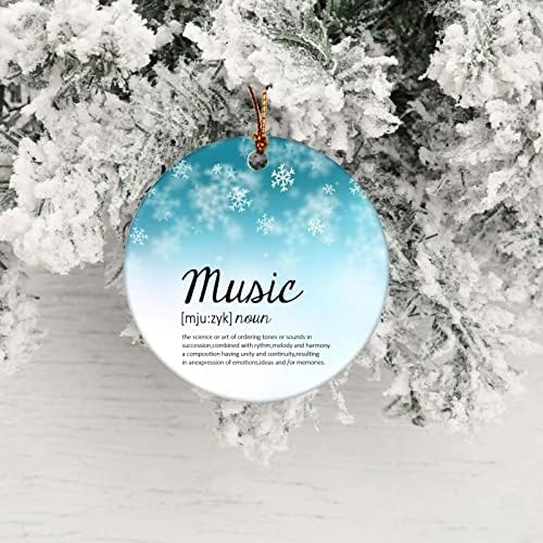 Ornamentos de lembrança de natal Citações de definição de música porcelana Presentes de ornamentos Ornamentos de menta Verde Shinning Árvore de Natal Ornamentos pendurados Decorações de férias de lembrança