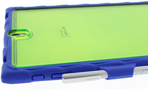 Gumdrop Droptech Clear Case com S Pen Slot para Samsung Galaxy Tab S3 Tablet para itens comerciais, comerciais e de escritório - Royal Blue / Lime, Roughged, Choques, Absorção Extrema Proteção de queda