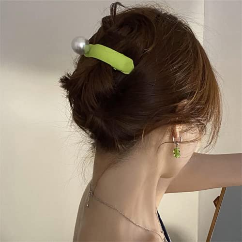 Jiekrihlo pérola clipes de cabelos coloridos clipes de cabelo de metal clipes de pato Adequado para meninas com cabelos grossos