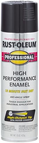 Rust-Oleum 7582838 Pintura Spray Professional Primer, 15 oz, Grey Primer e 7579838 Pintura de esmalte de alto desempenho profissional