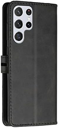 Oopkins Compatível com a caixa da carteira de Ultra Wallet da Samsung Galaxy S23, estojo de carteira retro premium de