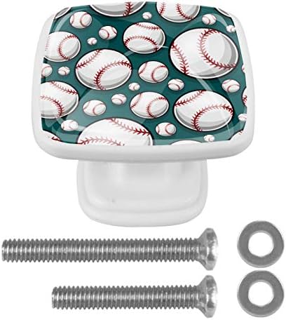 Idealiy Baseball Porta verde gaveta Pull Handle Decoração de móveis para cabine de cozinha penteadeira