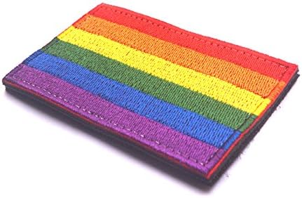 Auhafaly LGBT Orgulho Rainbow Bandle Patch gay Right Bordered Morale Emblem com Hook and Loop El Arco Iris Bandera