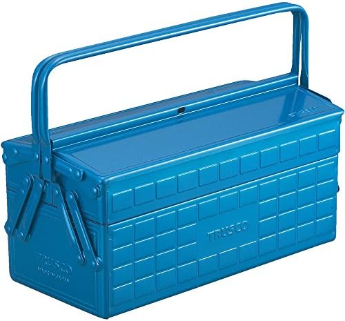 Trusco ST-3500-B Caixa de ferramentas de 2 camadas, 13,8 x 6,3 x 10,2 polegadas, azul