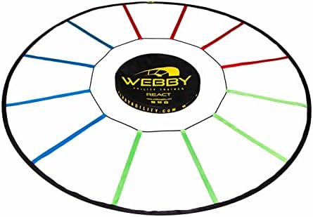 Webby React Agility Trainer - Escada de velocidade e agilidade do círculo para exercícios e habilidades para os pés reativos de alta intensidade - um equipamento circular de treinamento de reação que muda a maneira como você se move ...