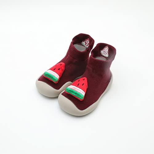 Baby bordados chinelos de chinelos de desenho animado para casa chinelos de casa para crianças com sapatos internos de inverno