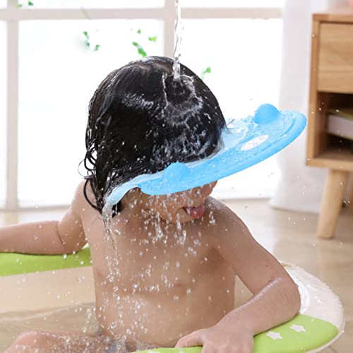 Toddmomy Kids shampoo 3pcs para tampas de orelha macia Baby Protetor Lavagem de silicone Blue Safety Banho engraçado Crianças