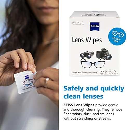 Limpos de limpeza de lentes pré-agitados Zeiss, 2 pacote