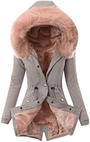 Warm Solid Parkas Woman Hoodies aconchegante Parkas Parkas Plus Tamanho de Manga Longa de Inverno Espumado