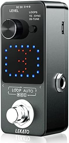 Pedal de Lekato Looper, Pedais Looper com Função de Sync & Tuner, Pedal de Loop de Guitar