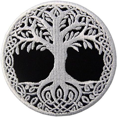 Yggdrasil a árvore da vida em nórdicos bordados de crachá bordados em costura no emblema